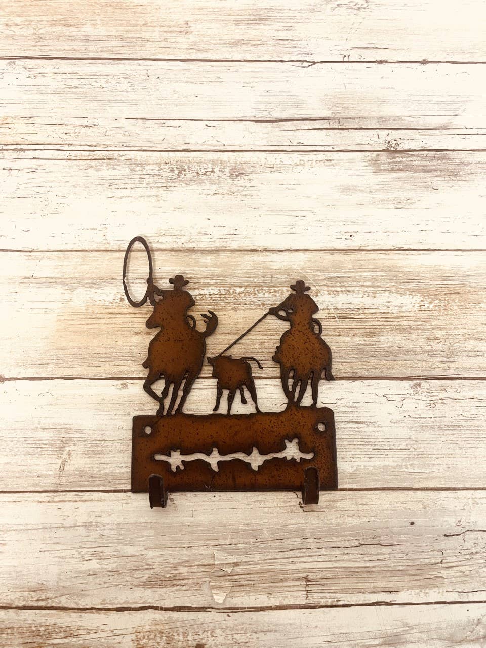 Team Roper Double Key Hook Western Home decor