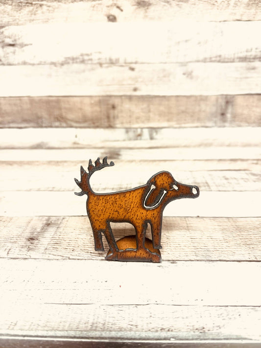 Scruffy Dog DOODAD Rustic Metal Tabletop Figurine Pet Gift