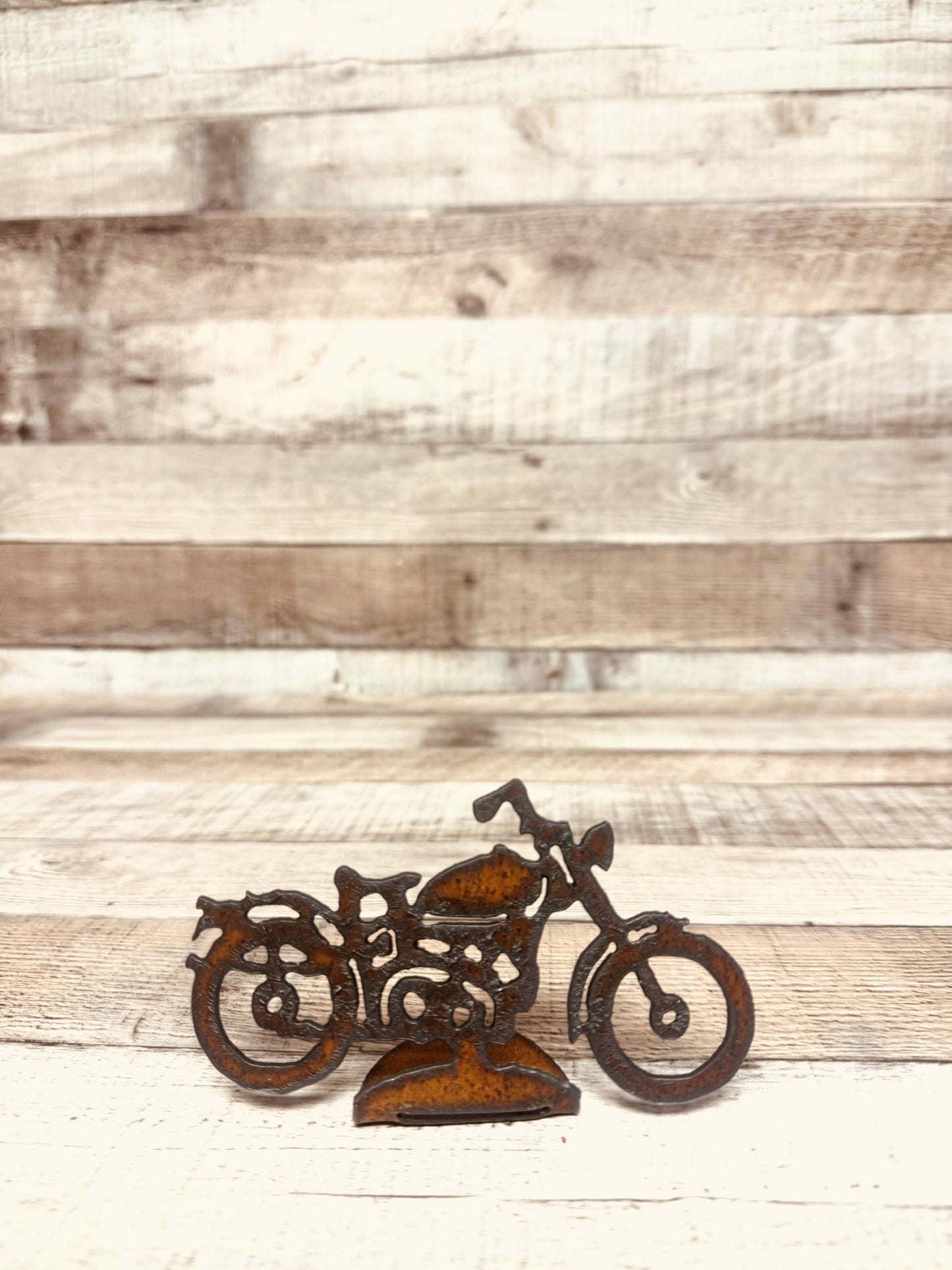 Vintage Motorcycle Rustic Metal Sturgis Doodad Figurine