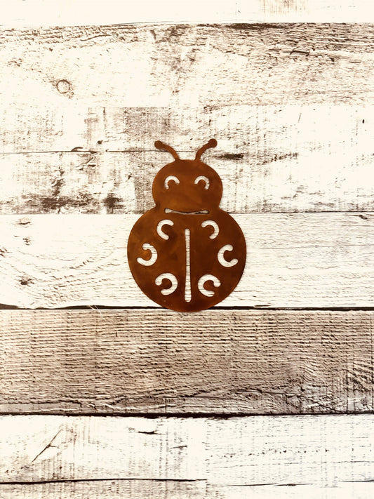 Lady Bug Spirit Rustic Metal Bug Magnet