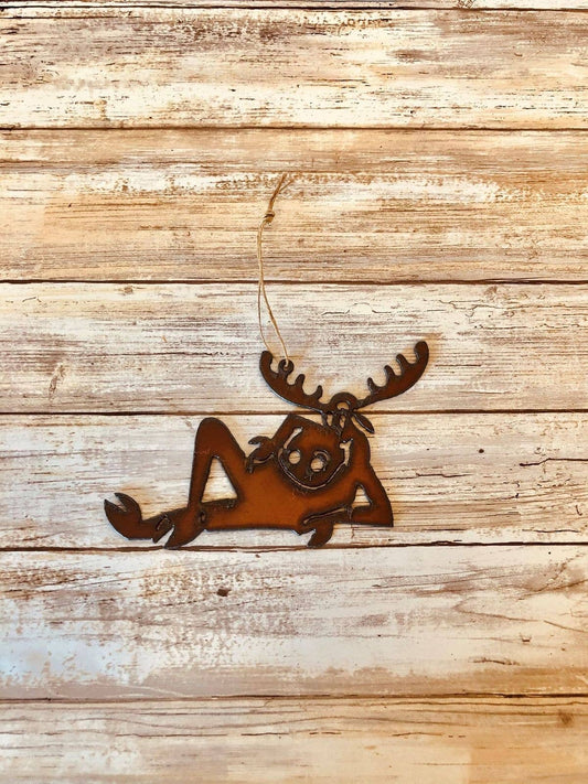 Silly Moose Lodge Ornament