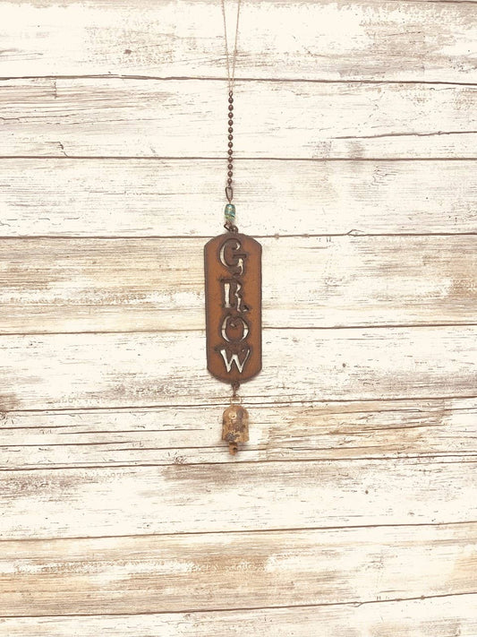 Grow Bell Rustic Metal Garden Chime