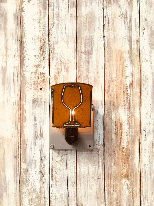 Wine Glass Classic Rustic Nightlight