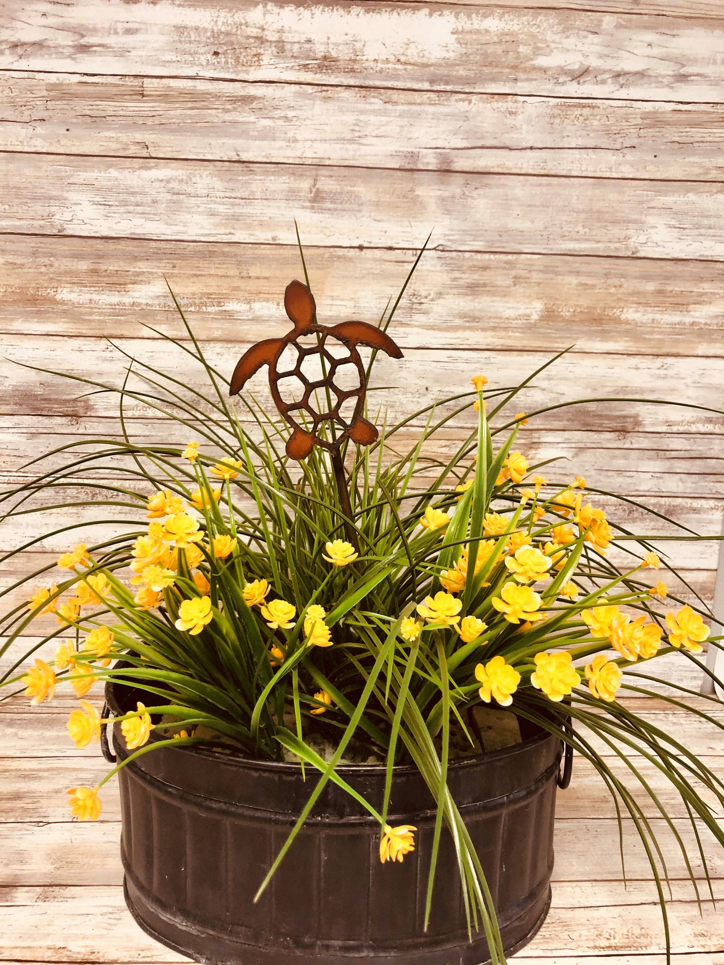 Sea Turtle Nautical Garden Plant Stake