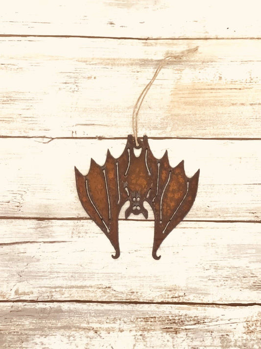 Bat Hanging Ornament Rustic Metal