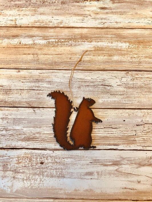 Squirrel Lodge Rustic Iron  Ornament