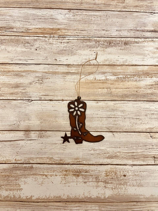 Boot GARDEN FRIEND Western Ornament