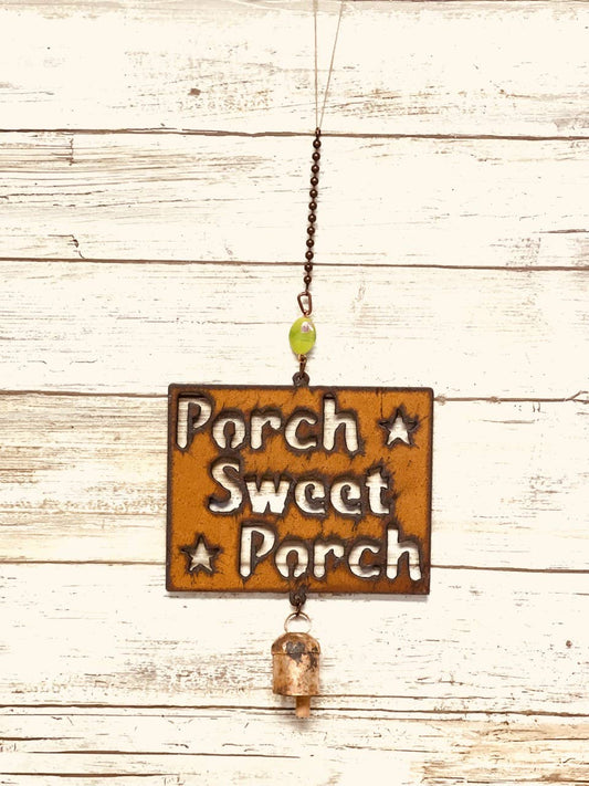 Porch Sweet Porch Bell Rustic Metal Garden Chime