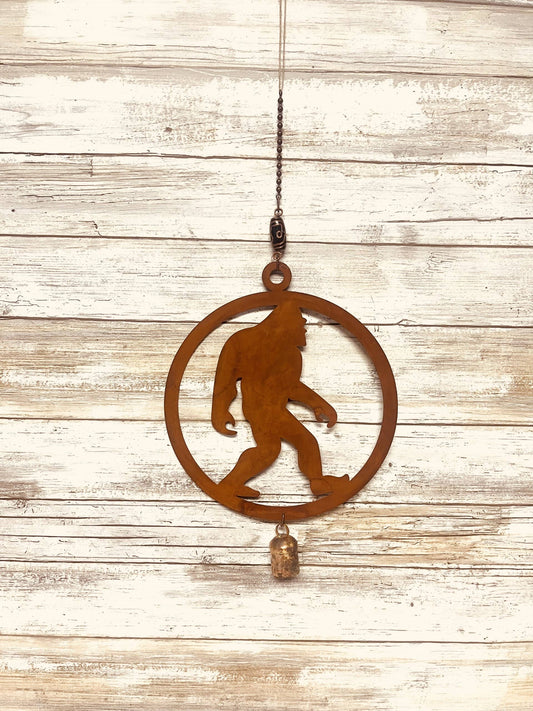 Bigfoot Yeti Sasquatch 8' Rustic Garden Bell Chime