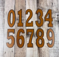 "Rockwell" font Initial Address Numbers & Letters 5"